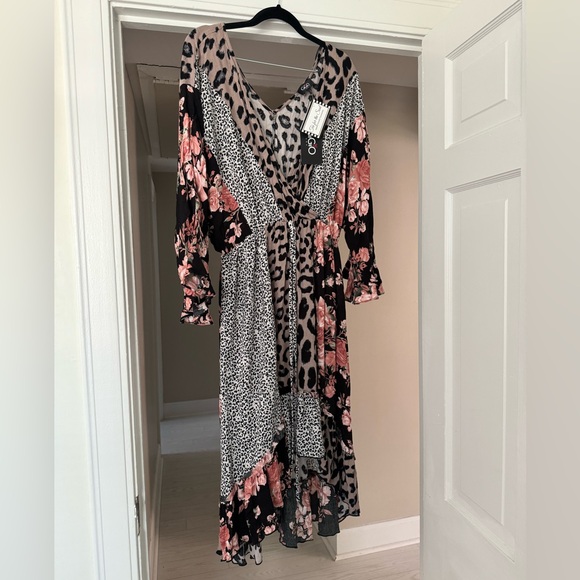 Floral/Animal Print Dress - Picture 1 of 4